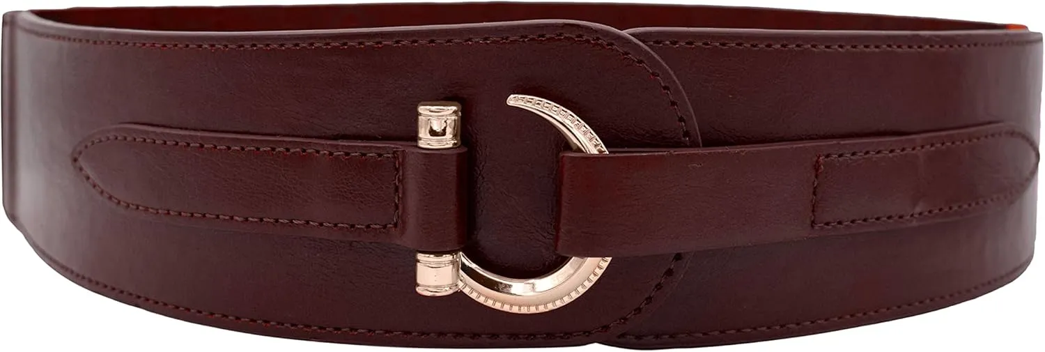 TeeYee Leather Belts Elastic Renaissance Waist Stretch Retro Belt Vintage Fashion Medieval Fashion Hook Belt