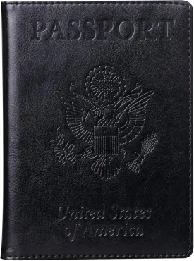 TIGARI Passport Holder for Travel Women Men, PU Leather Passport Wallet Cover Case, Water Resistant Protected Travel Document Holder, Family Vacation Plane Cruise Travel Essentials