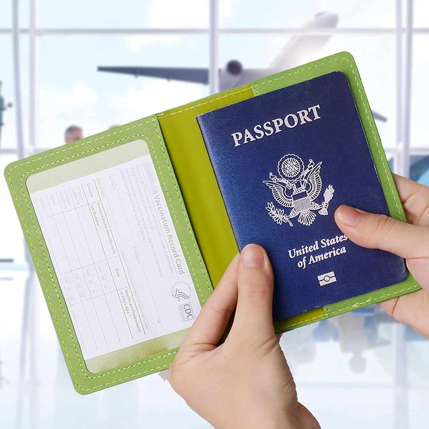 TIGARI Passport Holder for Travel Women Men, PU Leather Passport Wallet Cover Case, Water Resistant Protected Travel Document Holder, Family Vacation Plane Cruise Travel Essentials