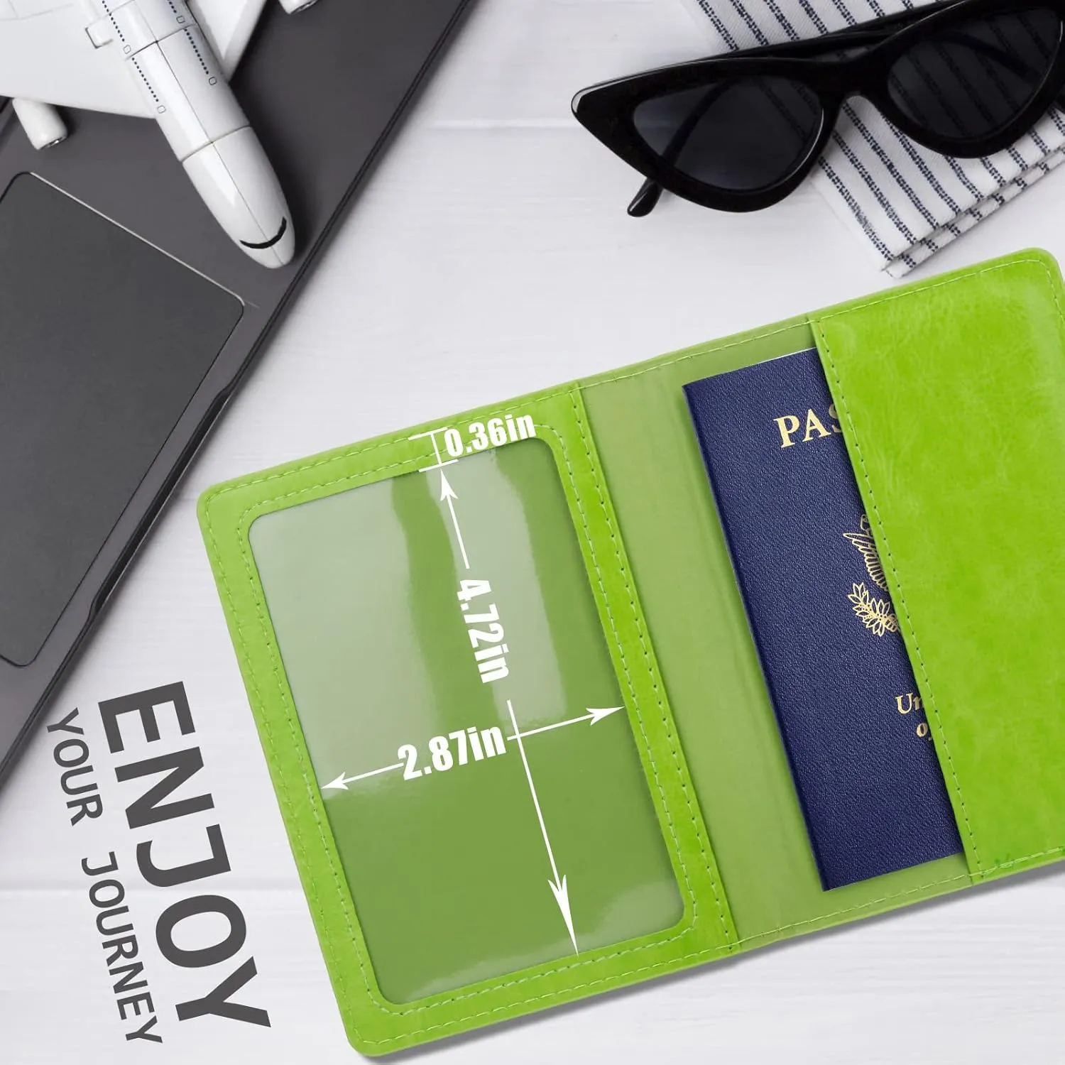 TIGARI Passport Holder for Travel Women Men, PU Leather Passport Wallet Cover Case, Water Resistant Protected Travel Document Holder, Family Vacation Plane Cruise Travel Essentials