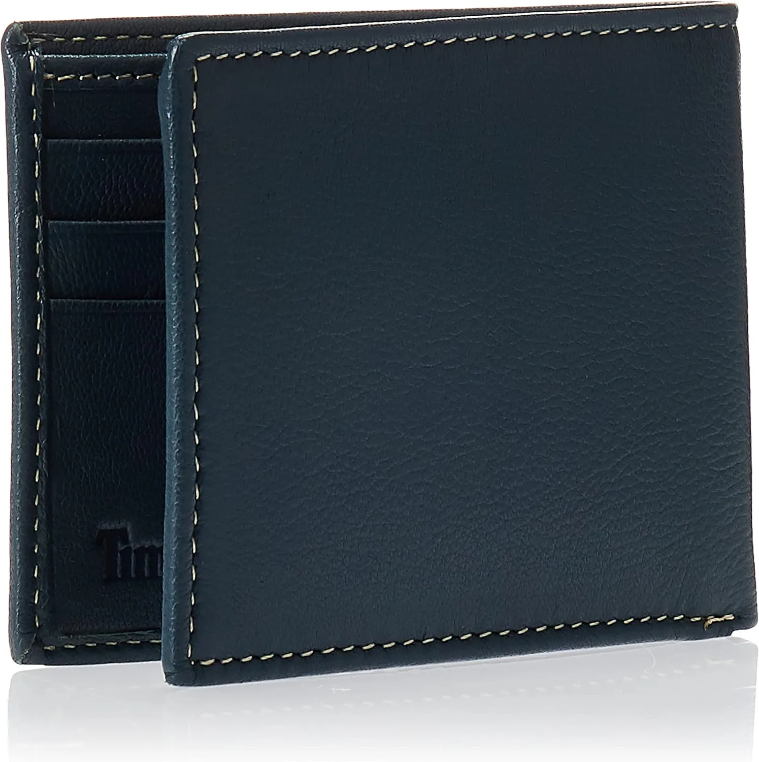 Timberland Men's Blix Slimfold Leather Wallet, Navy, One Size