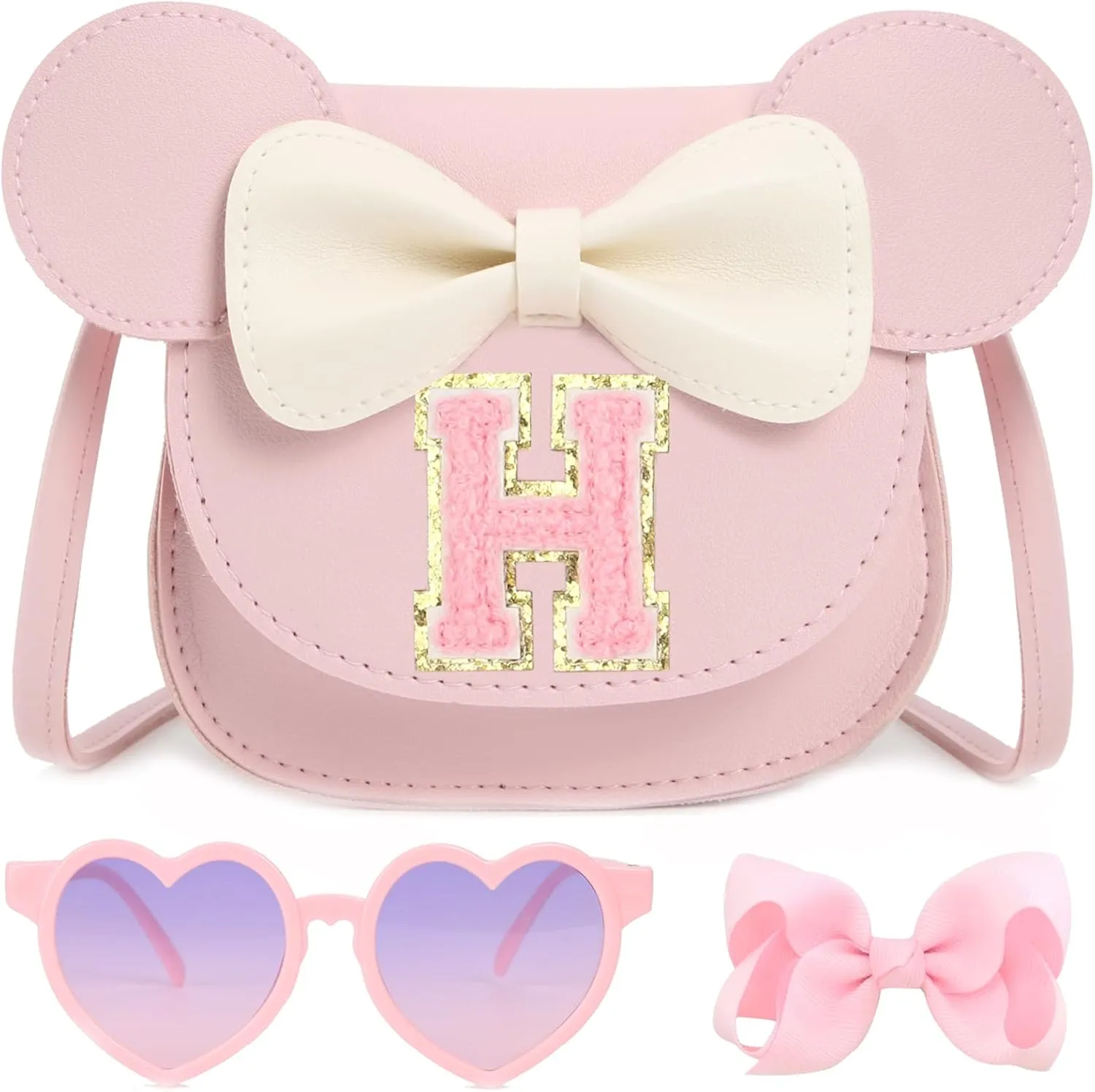 Toddler Purse for Girls Birthday Gift, Little Girls Purse Kids Wallet Mouse Crossbody Bag Gift Set