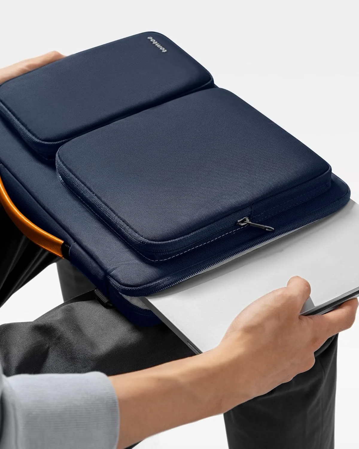 tomtoc 360 Protective Laptop Shoulder Bag for 16-inch MacBook Pro M4/M3/M2/M1 Pro/Max A3403 A3186 A2991 A2485 2024-2019, Water-resistant Sleeve for Dell XPS 15 Surface Book 3 The New Razer Blade 16
