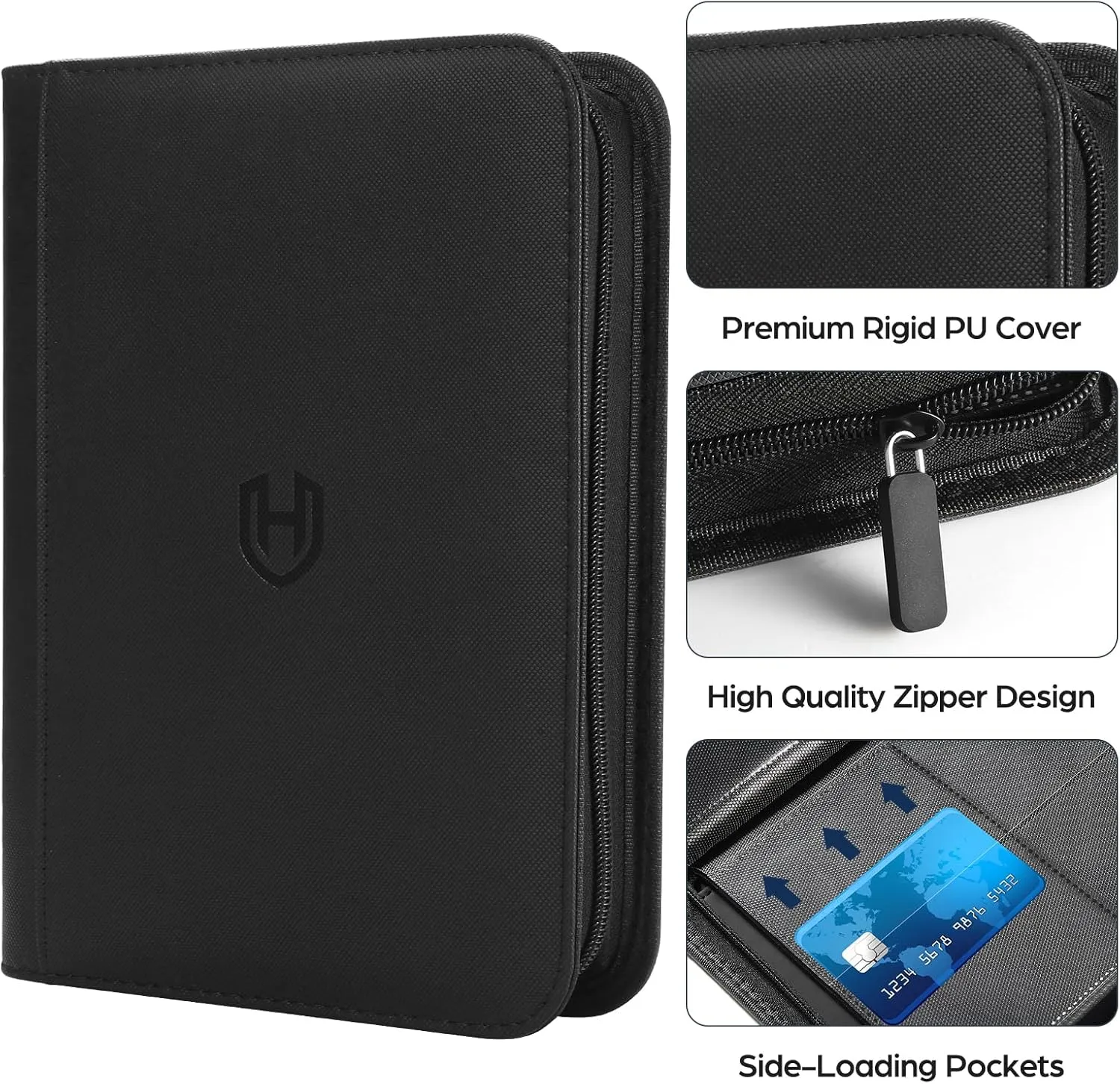Trading Card Binder with Sleeves, Card Binder Collect Holder Album, Holds Up to 288 Cards with 36 Sturdy Page, Carrying Case Binder Album, Book Folder Storage Organizer