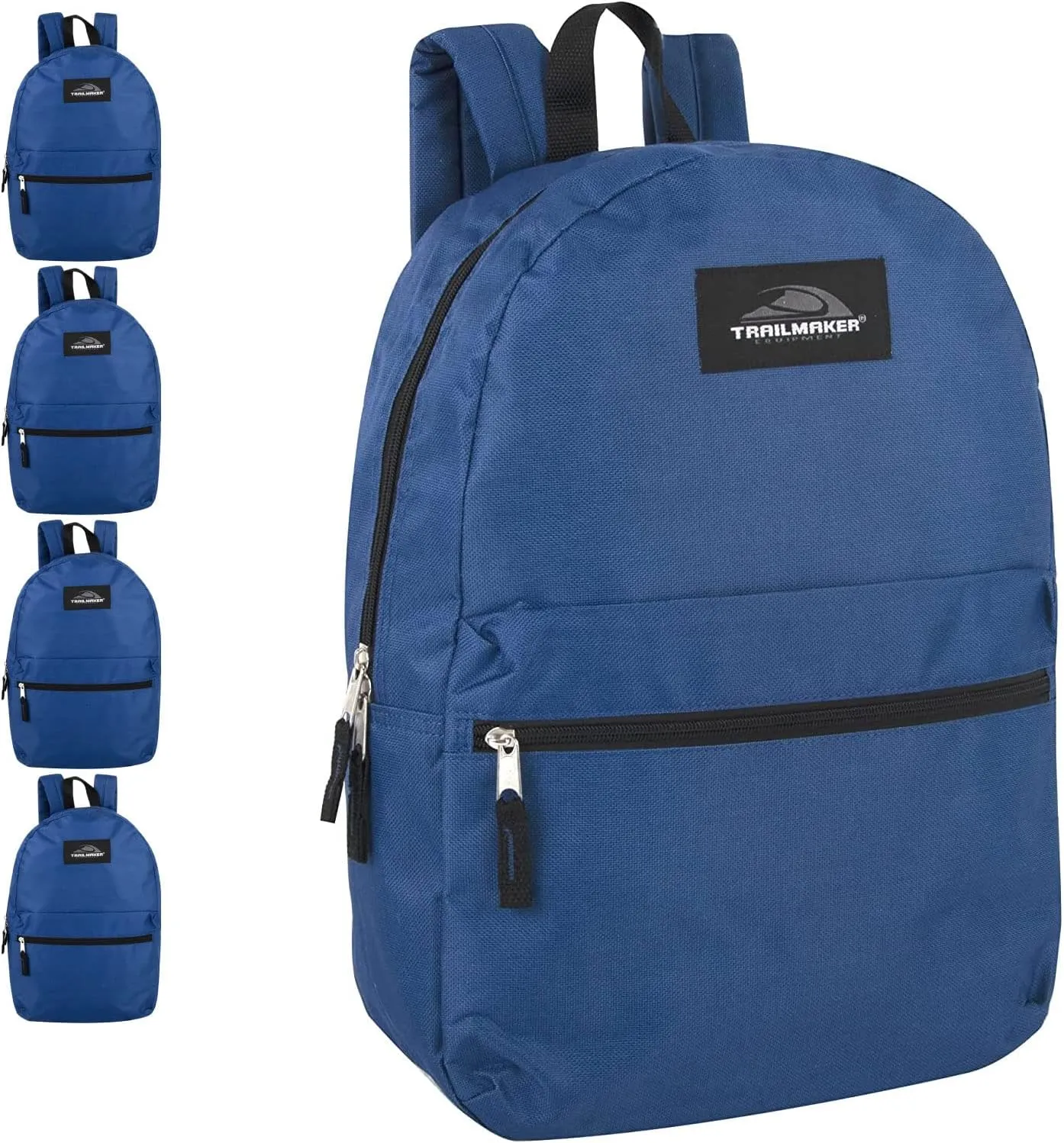 Trail maker 24 Pack- Classic 17 Inch Backpacks in Bulk Wholesale Back Packs for Boys and Girls