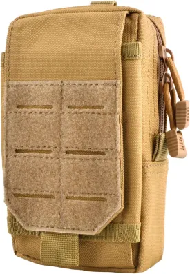 TRIWONDER Tactical Phone Pouch Molle, Smartphone Holster Bag EDC Utility Cellphone Lock Card Holder Organizer Fit for Waist Belt Case