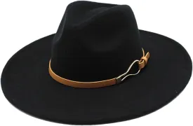 Unisex Fedoras Hat Women Big Wide Brim Vintage Khaki Felted Jazz Hat Winter Formal Dress Cap Unisex Fedoras Hat Women Big Wide Brim Vintage Khaki Felted Jazz Hat Winter Formal Dress Cap