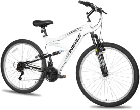 WEIZE Mountain Bike, 26/27.5 inch Outdoor Cycling Bike,18-Speed/High-Carbon Steel/Dual Full Suspension, Adjustable Ergonomic Seat for Men Women Adult, MTB Bicycle with Suspension Fork,Sleek Colors