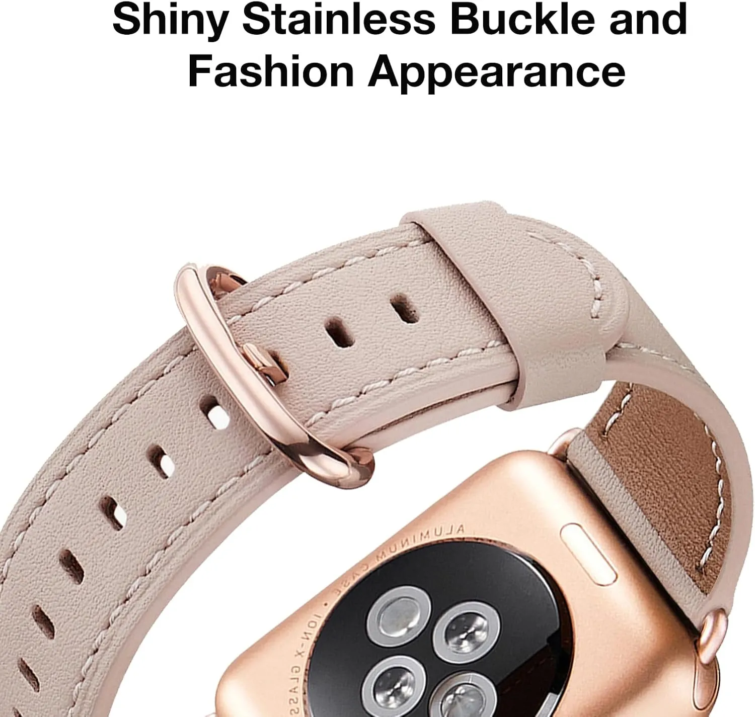 WFEAGL Compatible with Apple Watch Band 41mm 40mm 38mm 45mm 46mm 44mm 42mm Women, Top Genuine Leather Band Replacement Strap for iWatch Band Series SE SE2 10 9 8 7 6 5 4 3 2 1