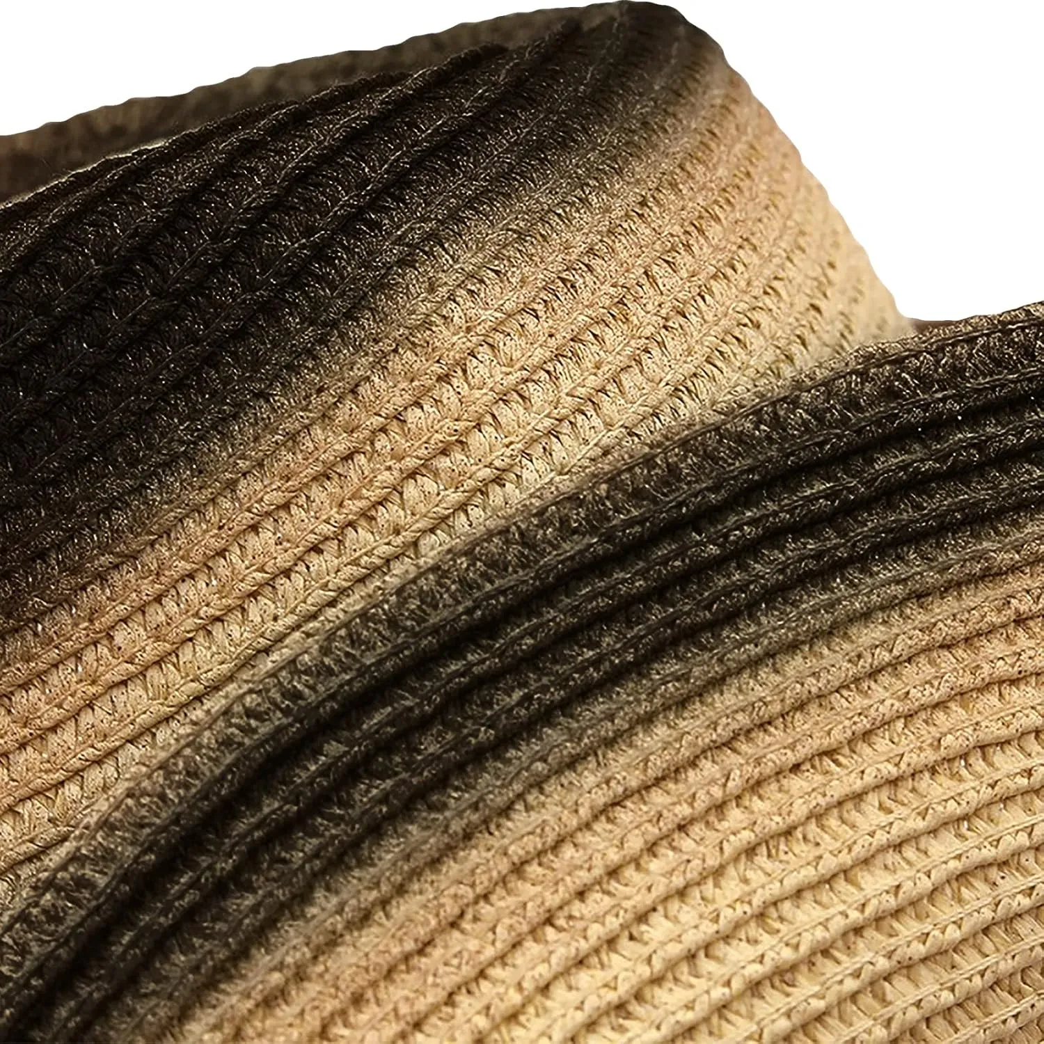 Wide Shapable Brim Straw Cowboy Hat Men Women UV Sun Protection Cowgirl Straw Hat Holiday Travel Panama Fedora Hat Beach Caps