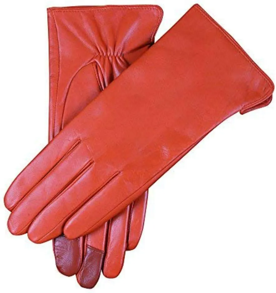 Winter Gloves for Women Genuine Leather Warm Cashmere & Wool Blend Lining Touchscreen Windproof Driving Dress