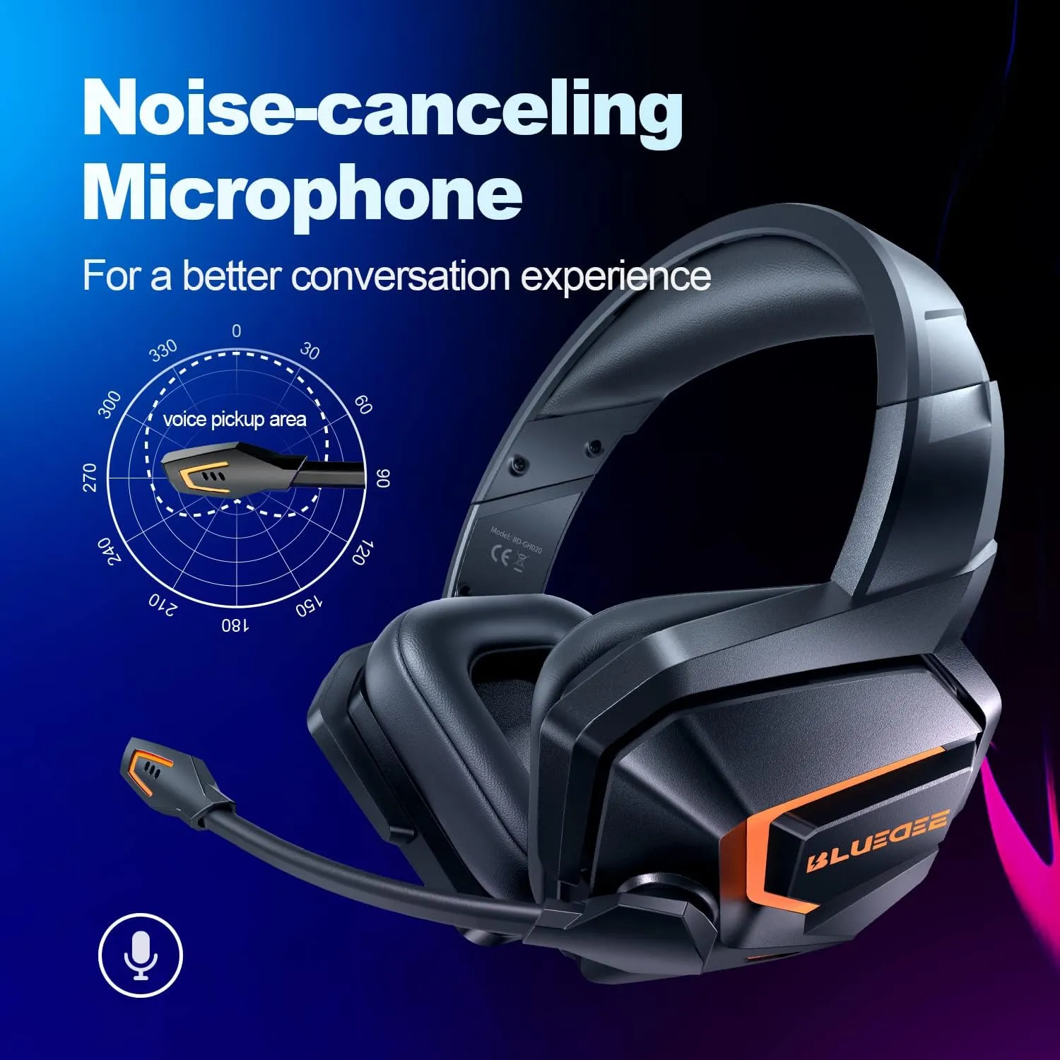 Wireless Gaming Headsets with Mic for PC PS4 PS5 PlayStation 4 5, Bluetooth USB Gamer Headphones with Noise Cancelling Microphone for Computer Laptop PC Mac