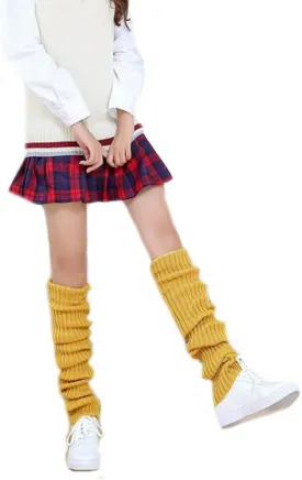 Women 80s Winter Extra Long Over Knee High Leg Warmers Knitted Thick Wool Crochet Boot Socks