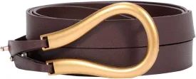 Women PU Leather Waist Belt Double Strap Tie Wrap Cinch Belt