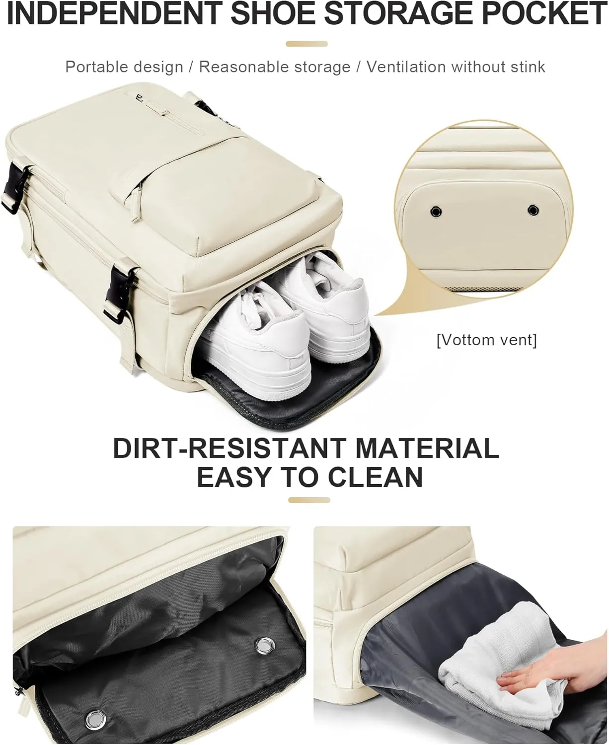 WONHOX Large Travel Backpack Carry on Flight Approved Laptop Work Business Backpack for Women Men Mochila de Viaje