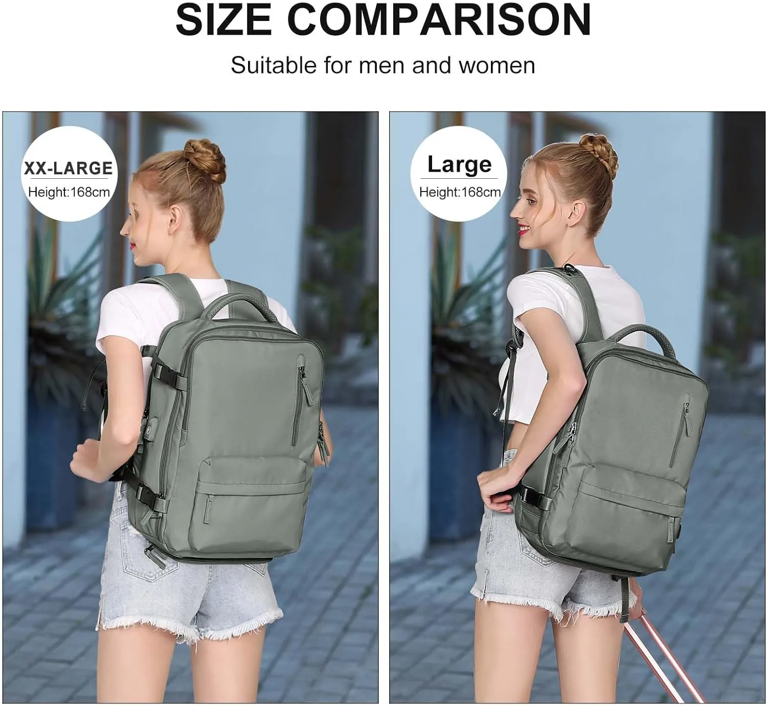 WONHOX Large Travel Backpack Carry on Flight Approved Laptop Work Business Backpack for Women Men Mochila de Viaje