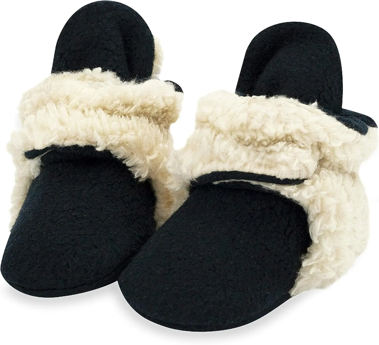 Zutano Unisex Fleece Baby Booties, Two Snap Closure, Newborn to 24 Months